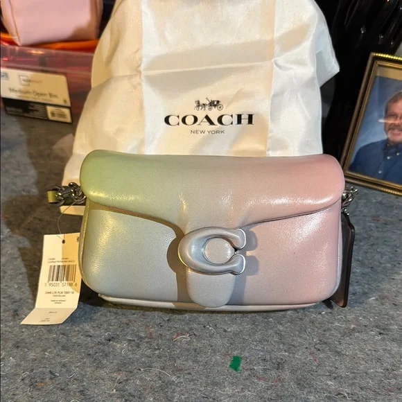 Coach Pink and Green Crossbody Bag with Ombré Design - Picture 1 of 4
